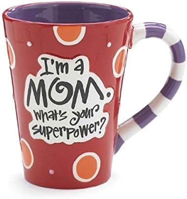 Аз съм майка, каква е твоята Суперспособность? Кафеена чаша на 12 унции Чудесен подарък за мама