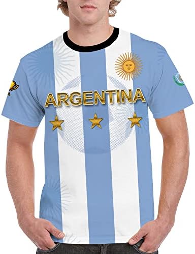 Blue Argentina World Champions Edition Спортен Комплект Тениски за момчета и младежи От Джърси