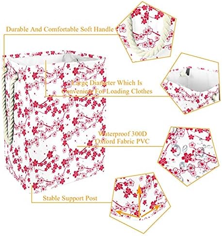 Голяма Кошница за дрехи с Дръжки от Непромокаем плат Оксфорд, Кошница за дрехи, Сглобяеми Играчки, Кошница за Съхранение на Дрехи, Детска Стая, Кухня, Свеж Модел от Червена Череша