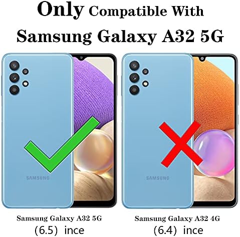 Калъф Galaxy A32 5G, Калъф Samsung A32 5G, Защитни Капаци Военен проба с пръстен за Samsung Galaxy A32 5G (черен)