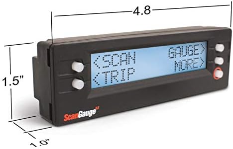 Ультракомпактный автомобилен компютър ScanGauge - SG2 II 3 в 1 с Поръчкови Цифрови датчици за икономия на гориво в реално време, Черен, 5 Инча