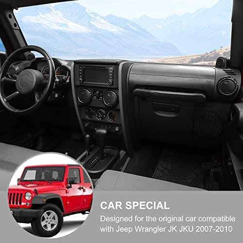 Jimen е Съвместим с Jeep Wrangler JK & Unlimited 2007-2010 г., 10 бр., тапицерия на арматурното табло, Централната конзола, капачка на волана, отдушник за климатика и облицовка на дръжкат?