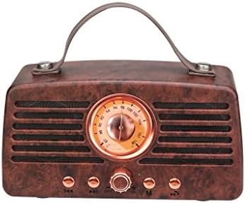LHLLHL Класически Ретро FM-Радио Джобно Украса MP3-Радио на Стерео Високоговорители, USB, Акумулаторна батерия