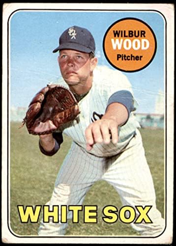 1969 Топпс 123 Уилбър Ууд, Чикаго Уайт Сокс (бейзболна картичка) PHAIR Уайт Сокс