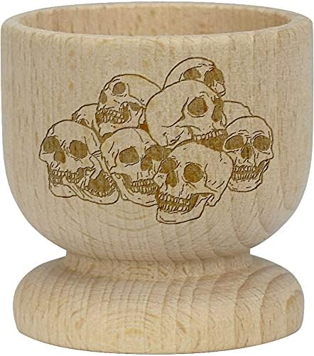 Дървена чаша за яйца Azeeda Купчина черепи (EC00019348)