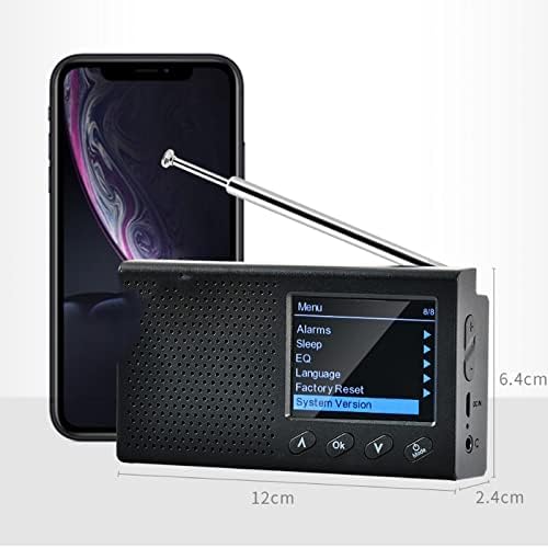 GKMJKI Portable-Цифрово радио DAB/DAB + 5,0 и FM-приемник за дома, който използва стереовыход с 2.4-инчов LCD-дисплей