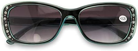 V. W. E. Женски Бифокални Очила За Четене, Модни Очила За Четене С Кристали, Прозрачна