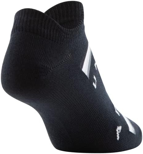 Дамски чорапи Under Armour Essential 2.0 Lightweight No Show, 6 двойки, Черно /Черно и сиво , среден размер