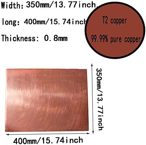 Z Създаване на дизайн Латунная плоча на 99,9% от Меден лист Материал на металната плоча на Промишлени материали на Метална Мед фолио (Размер: 500x500x0,8 мм)