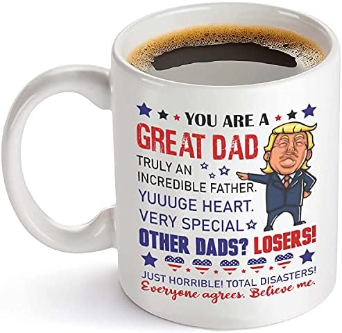 MINHQUAN STORE Козырная чаша за баща Ти си Чудесен баща Подарък за рождения Ден на баща ми От Dater Son Кафеена чаша Бяла чаша (11 грама, Бяла стил 2)