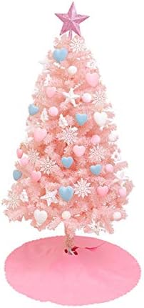 Коледна украса на коледната Елха на Нова Чиста Червено-Розово Коледно Дърво Осъществяване на Творчески Коледа Без Елха Розови коледни Сняг люспи Украса на Коледната елха (Цвят: розов размер: 60 см)
