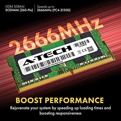 Комплект оперативна памет A-Tech 64 GB (2x32 GB) за лаптоп MSI GF75 Thin 9SCSK |DDR4 2666 Mhz PC4-21300 sodimm памет 2Rx8 1,2 V 260-Пинов Не-ECC SO-DIMM Надграждане на паметта