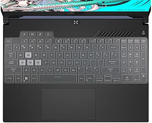 Покритието на клавиатурата, за да 2022 ASUS TUF Gaming F15 FX507 и F17 FX707, 2022 ASUS TUF Gaming A17 FA707 и A15 FA507, 2022 ASUS TUF Dash F15 FX517 Защитно покритие на клавиатурата на лаптопа, Бистра