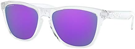 Слънчеви очила Oakley frogskins слънчеви Полирани Прозрачни с Лилави лещи Prizm + Стикер