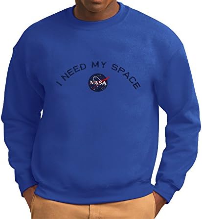 Мъжки hoody бродирани с деколте НАСА I Need My Space Insignia Crewneck
