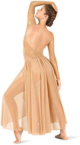 Женствена рокля с дълъг ръкав от лъскава окото Performance,TW617BLKS,Черно, Малко