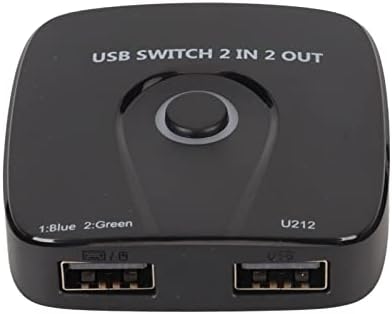 USB-ключ Pomya за 2 компютъра, 2 в 2 от USB KVM превключвател за Windows за Android за OS X, USB-Периферна ключ, който е Съвместим с Клавиатура, мишка, принтер, Скенер, U-диск
