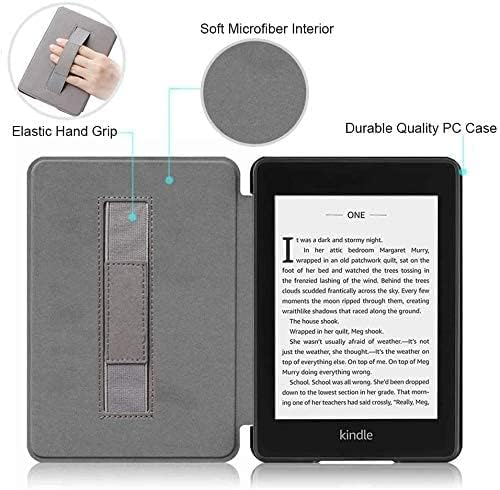за Kindle Paperwhite Текстилен калъф от TPU 11-то поколение 2021 (номер на модела PQ94WIF) с каишка за ръка, с автоматична функция за събуждане / сън, дръжка с докосване на екрана