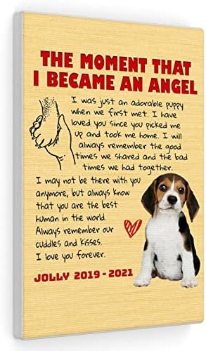 Персонализирани Плакат с Писмо в памет на Кучето за майките Кучета, Татко, Индивидуална Снимка на кучето, Съчувствие Тежка загуба, Платно, Изкуство за собственицит?