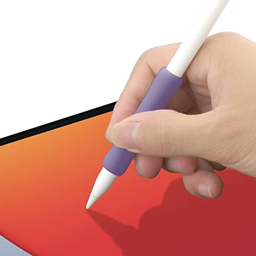 ProElife 2 опаковки Ергономичен Държач за химикалки Силиконов Защитен калъф за Apple Молив на 2-ри 2021 и 1-во поколение iPad Pro 11 12,9 2021/2020/2018 аксесоари Комплекти за стилус (Лаван