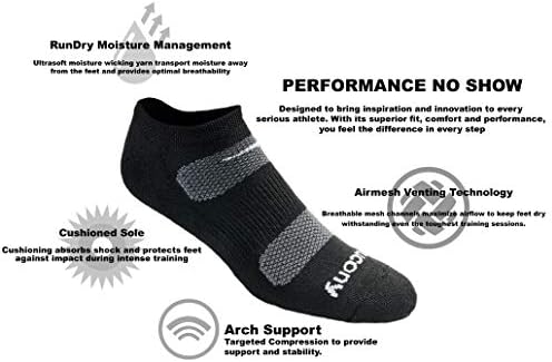 Saucony Мъжки многослойни чорапи Firework С вентилационни характеристики и комфорт Без показване