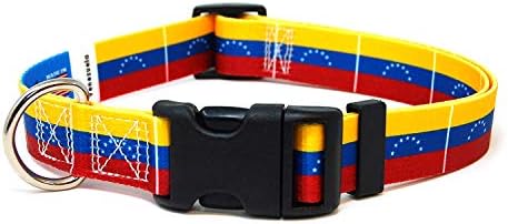 Нашийник за кучета Венецуела | Знаме на Венецуела | Быстросъемная обтегач | Произведено в Ню Джърси, САЩ | за малки кучета