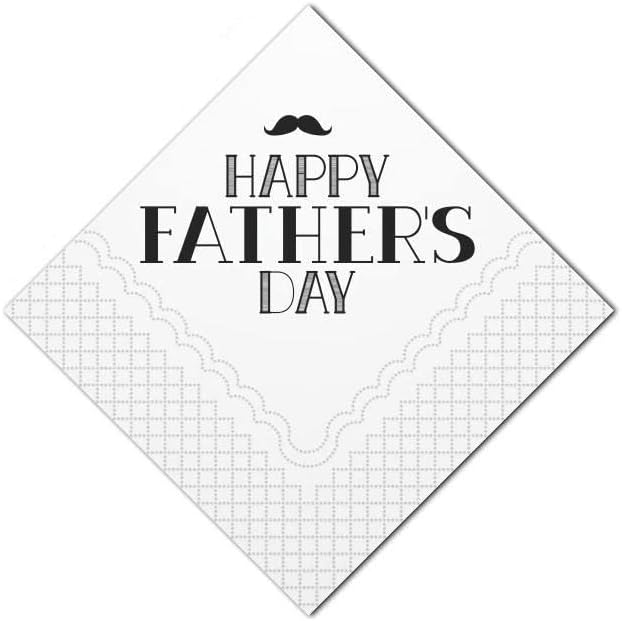 Салфетки SharkBliss Happy Father 's Day, 50 опаковки, Хартиени Салфетки за коктейли Happy Father' s Day, Декорация на масата за Деня на бащата, Вечерни Аксесоари, Подарък за Мустаци, най-Добрият татко на света, ниво