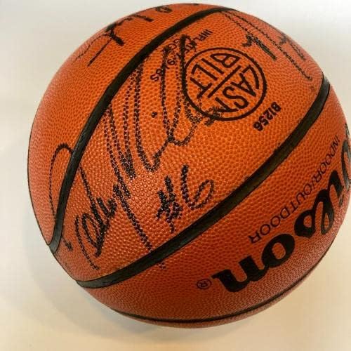 1994-95 Екипът на Детройт Пистънс е Подписан на Уилсън по Баскетбол - Баскетболни топки с автографи