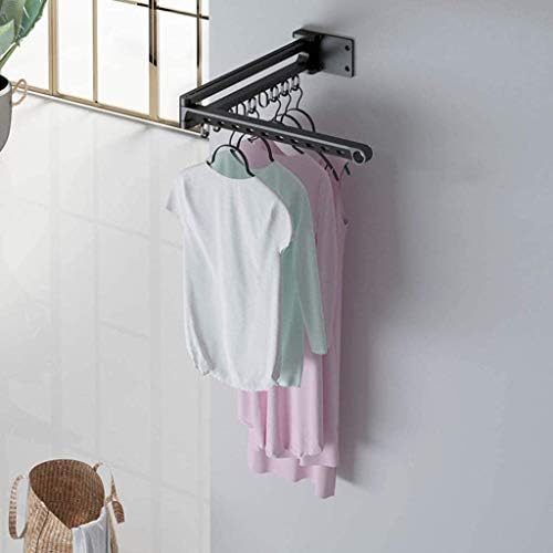 JKXWX Стенни телескопична закачалка за дрехи, сгъваема сушилня за дрехи, лесна за монтаж конструкция, се използва за измиване на терасите на закрито / открито, в банят?