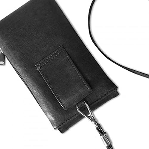 Весела mas Цитат Стил на Телефон Портфейла в Чантата си Смартфон Виси Изкуствена Кожа Черен
