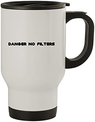 Molandra Products Danger Без филтри - Пътна Чаша от Неръждаема Стомана за 14 грама, бяла
