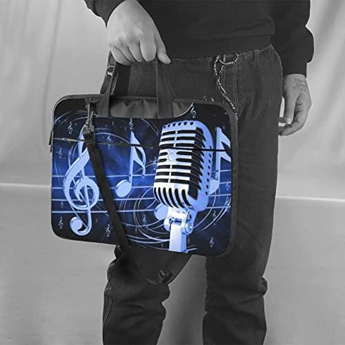 Микрофон С Музикални Ноти Преносима Чанта За лаптоп за През Рамо/Чанта За работа с Компютър С Горната дръжка