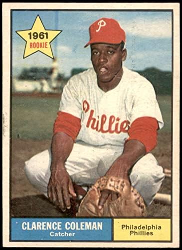 1961 Topps 502 Кларънс Колман Филаделфия Филис (Бейзболна картичка) EX/MT Phillies