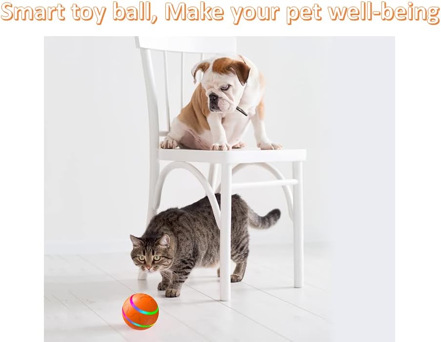SCOLEA PawDepot Умни Интерактивни Играчки Топки за Кучета и Котки с Дистанционно управление (Оранжев)