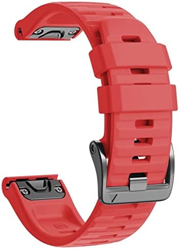 KANGDD за ремъците за часовници на Garmin Ширина 22 мм, мек Силикон Взаимозаменяеми каишка, специална каишка за часовник Garmin Fenix 7/Fenix 5/Fenix 6/Fenix 5 Plus/Fenix 6 Pro/Forerunner 935 945 (Цвят: червен, размер: