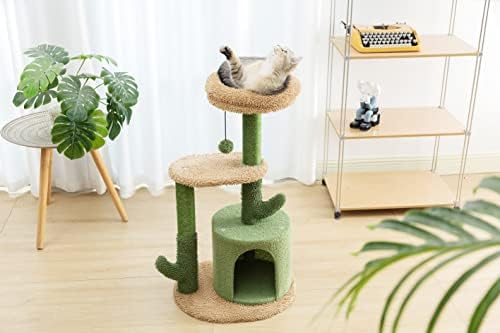 Котешка Кула Catreaier Cat Tree Кити Tower с Когтеточкой от Сизал, Висящ на Топката за Малки Котки