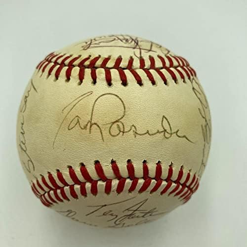 1981 Отбор на Шампионите от Световна серия Лос Анджелис Доджърс подписа договор с JSA COA по бейзбол - Бейзболни топки с автографи
