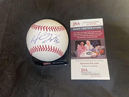 Адам Фрейзър е подписал Официален договор с Сиатъл Маринърс от Мейджър лийг бейзбол JSA - Бейзболни топки с Автографи
