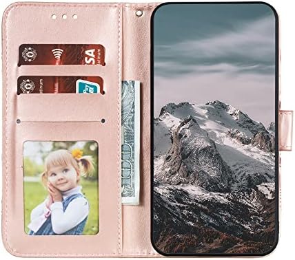 MEMAXELUS Чанта-портфейл за Samsung Galaxy S23 Ultra 5G, Калъф за телефон Galaxy S23 Ultra 5G с поставка за карти, слот за притежателя на картата, Кожен Защитен калъф Премиум-клас за Samsung S23 Ultra 5G, Слънчогледово