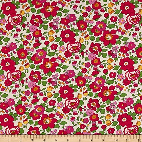 Плат Liberty Тана Lawn Betsy Red, Fabric by the Yard