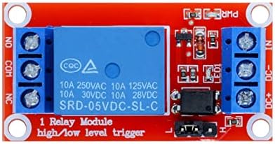 NHOSS 1 Канал 5 В 9, В 12 В 24 В Релеен Модул Такса Щит с оптроном 12 В Релеен модул за Поддръжка на Високо и Ниско Ниво на спусъка 1 бр. Размер: OneColor)
