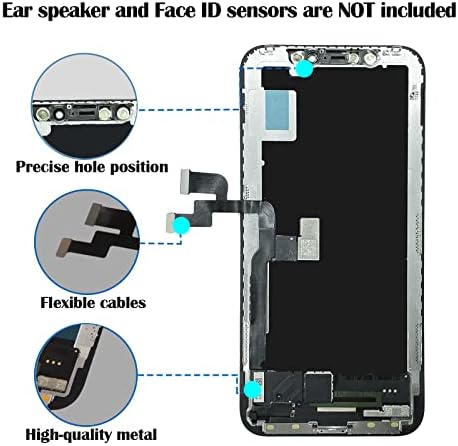 FIXBY за iPhone Xs Замяната на екрана, LCD дисплей FHD в събирането на 3D Touch, True Tone, Ремонтни комплекти за 5,84 Модели A1920, A2097, A2098, A2099, A2100 + Водоустойчив лепило