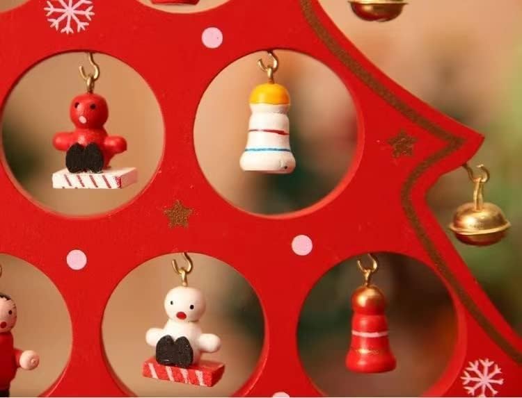 парчета дърво guk със Стойка, Натурална Незаконченная Коледно Дърво Елха, Междузвездни Занаяти за Коледна украса, Коледни подаръци за деца (Бял-b)