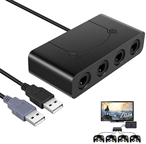 Адаптер контролер PowerLead за Wii U, КОМПЮТЪР USB и switch с 4 порта и не изисква драйвер