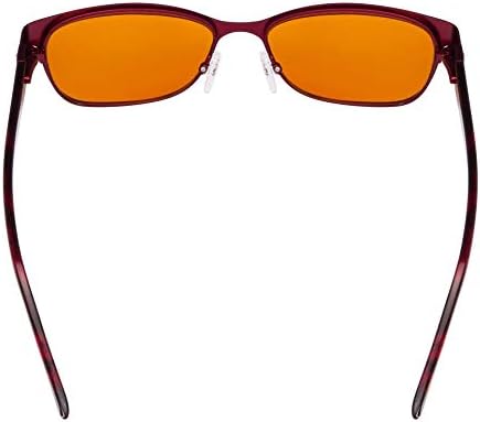 Дамски очила за четене Eyekepper, блокиране на синя светлина, Със защита от цифрови отблясъци, С Оранжеви Тъмни Очила за четене в нощта на компютър - Стилен дизайн с крис?