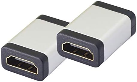 Адаптер Micro HDMI-HDMI 2-Pack Micro HDMI Male-HDMI Female 4kx2k Позлатен Адаптер за Raspberry Pi, камери, видео камери, DSLR, таблет, видео карти (Сребро)...