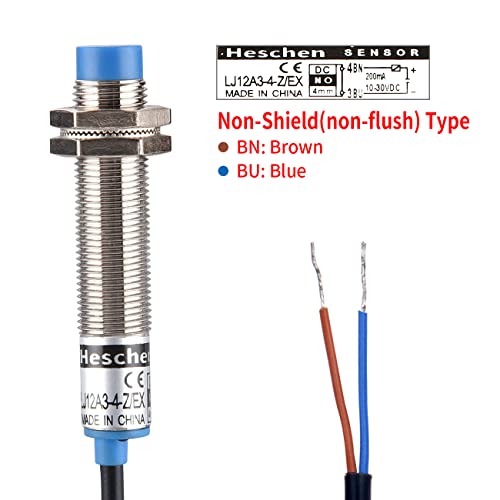 Индуктивен сензор за близост Heschen M12 Премина Без екран Тип LJ12A3-4-Z/EX Детектор 4 мм 10-30 vdc 200 ma Нормално circuited (НЕ) 2 тел