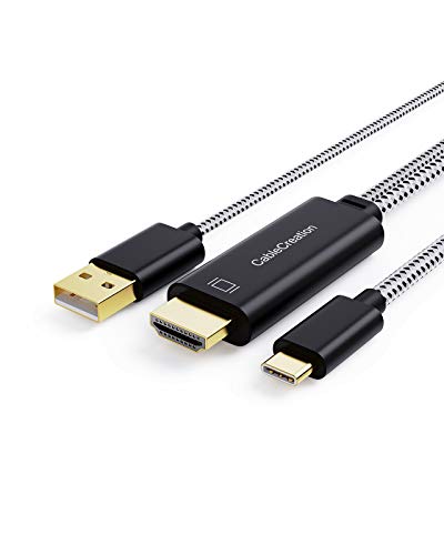 CableCreation Оптичен Цифров аудио кабел 15 МЕТРА USB C-HDMI Кабел с USB Зареждане 6 МЕТРА