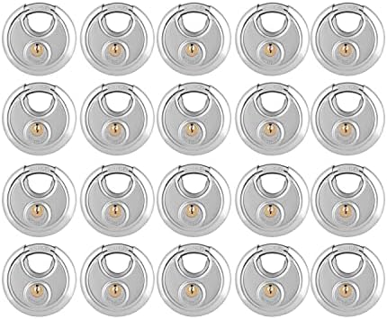 Катинари SEDORTI Javelin в опаковка по 20 броя, с еднакви ключ, ширина 2-3/4 инча, е кръгла замък от неръждаема стомана 304, водоустойчив и неръждаем Заключване за съхранение с медни ключове, идеален за врата на склад,