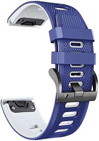 EIDKGD 22-26 мм и каишка за часовник Quickfit за Garmin Fenix 7 7X6 6X Pro 5X5 Plus 3 3HR Forerunner 935 945 быстроразъемный силиконови гривни за часовници (Цвят: черен на жълто размер: за Garmin Quatix5)